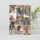 Ontwerp je eigen 9 fotocollage aankondiging (Staand voorkant)