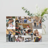 Ontwerp je eigen 9 fotocollage aankondiging (Staand voorkant)