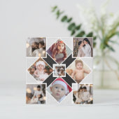 Ontwerp je eigen 9 fotocollage bedankkaart (Staand voorkant)