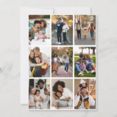 Ontwerp je eigen 9 fotocollage bedankkaart (Voorkant)