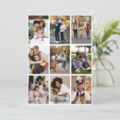 Ontwerp je eigen 9 fotocollage bedankkaart (Staand voorkant)