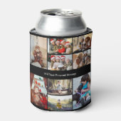Ontwerp je eigen 9 fotocollage blikjeskoeler (Blikje Voorkant)