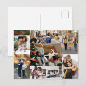 Ontwerp je eigen 9 fotocollage briefkaart (Voorkant / Achterkant)