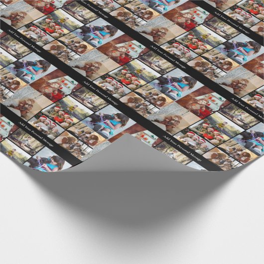Ontwerp je eigen 9 fotocollage cadeaupapier (Hoek)