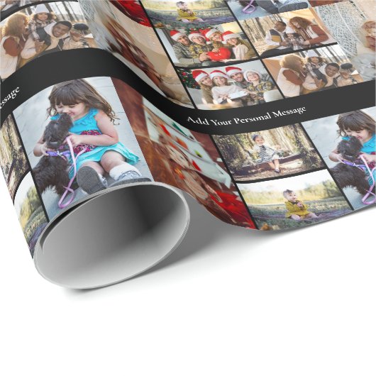 Ontwerp je eigen 9 fotocollage cadeaupapier (Rol Hoek)