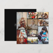 Ontwerp je eigen 9 fotocollage feestdagenkaart (Voorkant / Achterkant)
