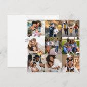 Ontwerp je eigen 9 fotocollage feestdagenkaart (Voorkant / Achterkant)