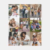 Ontwerp je eigen 9 fotocollage fleece deken (Voorkant)