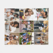 Ontwerp je eigen 9 fotocollage fleece deken (Voorkant (Horizontaal))