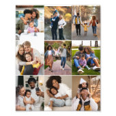 Ontwerp je eigen 9 fotocollage foto afdruk (Voorkant)