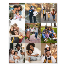 Ontwerp je eigen 9 fotocollage foto afdruk