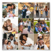 Ontwerp je eigen 9 fotocollage foto afdruk (Voorkant)
