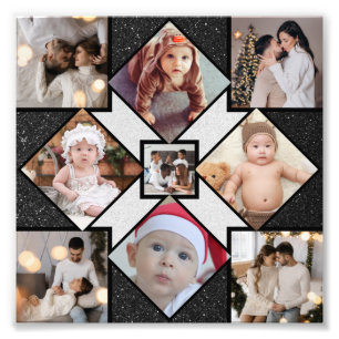 Ontwerp je eigen 9 fotocollage foto afdruk