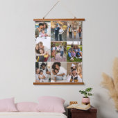 Ontwerp je eigen 9 fotocollage hangend wandkleed (Slaapkamer)