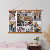 Ontwerp je eigen 9 fotocollage hangend wandkleed (Slaapkamer)