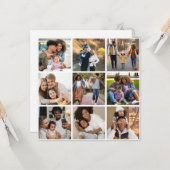 Ontwerp je eigen 9 fotocollage kaart (Voorkant / Achterkant in situ)