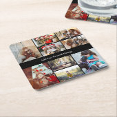 Ontwerp je eigen 9 fotocollage kartonnen onderzetters (Schuin)