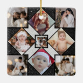 Ontwerp je eigen 9 fotocollage keramisch ornament (Achterkant)