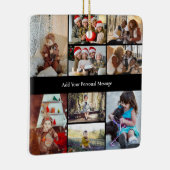 Ontwerp je eigen 9 fotocollage keramisch ornament (Rechts)