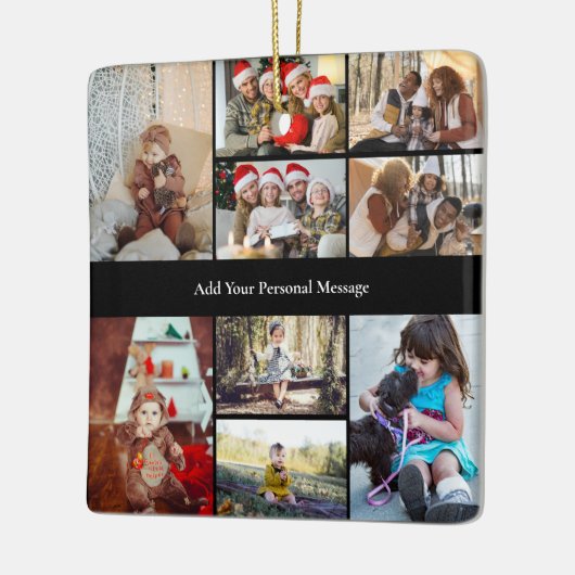 Ontwerp je eigen 9 fotocollage keramisch ornament (Links)