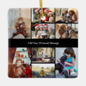 Ontwerp je eigen 9 fotocollage keramisch ornament (Voorkant)