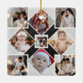 Ontwerp je eigen 9 fotocollage keramisch ornament (Achterkant)