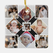 Ontwerp je eigen 9 fotocollage keramisch ornament (Voorkant)