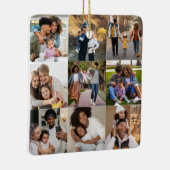 Ontwerp je eigen 9 fotocollage keramisch ornament (Rechts)