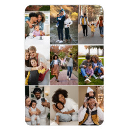 Ontwerp je eigen 9 fotocollage magneet