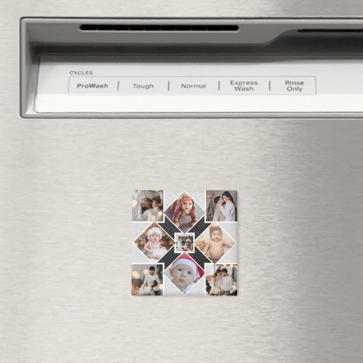 Ontwerp je eigen 9 fotocollage magneet (Insitu (Vaatwasser))