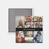 Ontwerp je eigen 9 fotocollage magneet (Voorkant / Achterkant)