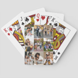 Ontwerp je eigen 9 fotocollage pokerkaarten