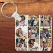 Ontwerp je eigen 9 fotocollage sleutelhanger (Voorkant)