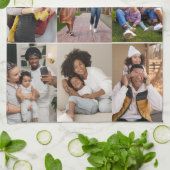 Ontwerp je eigen 9 fotocollage theedoek (Gevouwen)