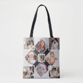 Ontwerp je eigen 9 fotocollage tote bag (Voorkant)