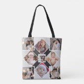Ontwerp je eigen 9 fotocollage tote bag (Achterkant)