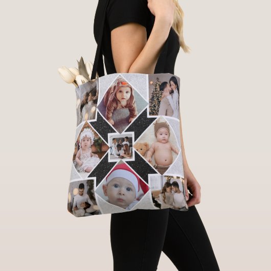 Ontwerp je eigen 9 fotocollage tote bag (Dichtbij)