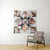 Ontwerp je eigen 9 fotocollage wandkleed (In Situ (horizontaal))