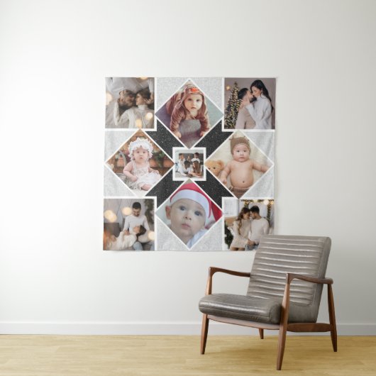 Ontwerp je eigen 9 fotocollage wandkleed (In situ)