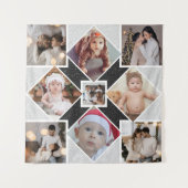 Ontwerp je eigen 9 fotocollage wandkleed (Voorkant)