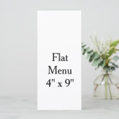 Ontwerp Je Eigen aangepaste 4" x 9" Platte Menu (Staand voorkant)