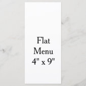 Ontwerp Je Eigen aangepaste 4" x 9" Platte Menu (Voorkant)