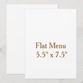 Ontwerp Je Eigen aangepaste 5.5" x 7.5" Platte Men Menu (Voorkant / Achterkant)