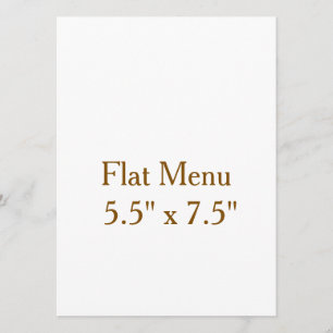 Ontwerp Je Eigen aangepaste 5.5" x 7.5" Platte Men Menu