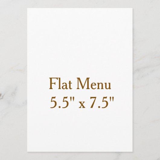 Ontwerp Je Eigen aangepaste 5.5" x 7.5" Platte Men Menu (Voorkant)