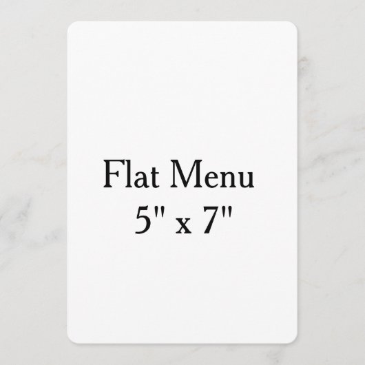 Ontwerp Je Eigen aangepaste 5" x 7" ronde Platte M Menu (Voorkant)
