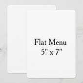 Ontwerp Je Eigen aangepaste 5" x 7" ronde Platte M Menu (Voorkant / Achterkant)