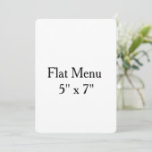 Ontwerp Je Eigen aangepaste 5" x 7" ronde Platte M Menu (Staand voorkant)