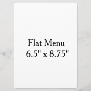 Ontwerp je eigen aangepaste 6.5" x 8.75" platte me menu