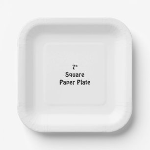 Ontwerp Je Eigen Aangepaste 7" Vierkante Papieren Bordje